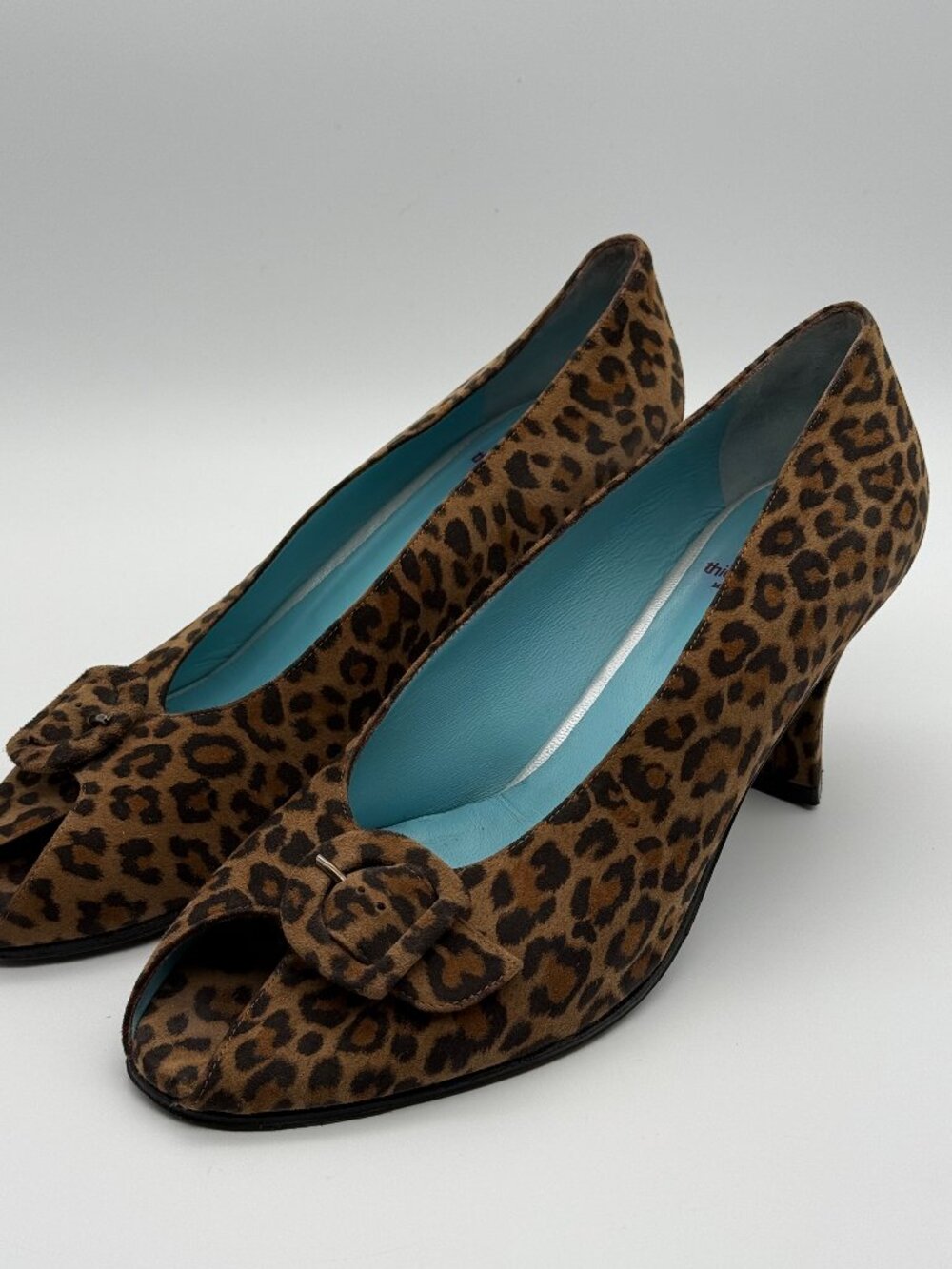 Thierry Rabotin Roberta Leopard Print Peep-Toe Pumps Size 10